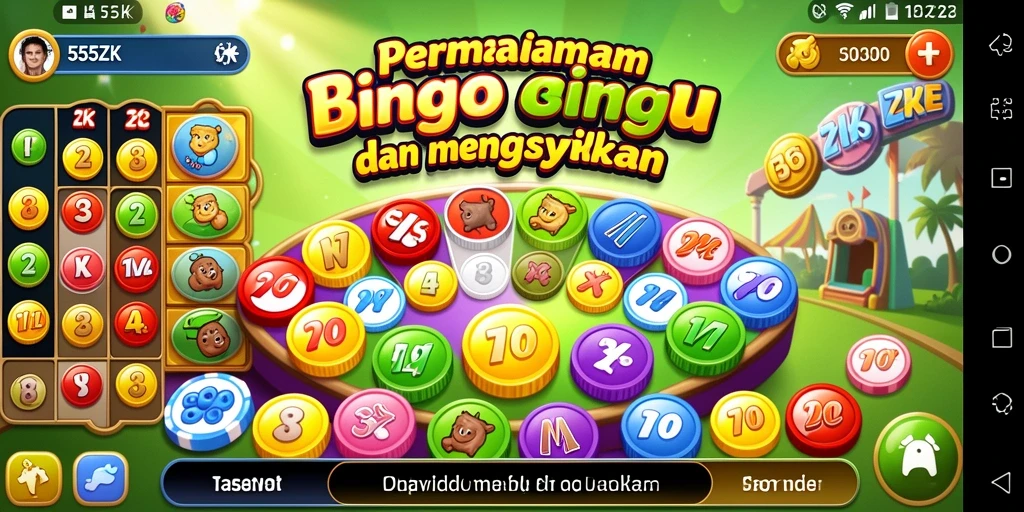 Tampilan gameplay Bingo yang seru dan menarik dalam 555ZK.
