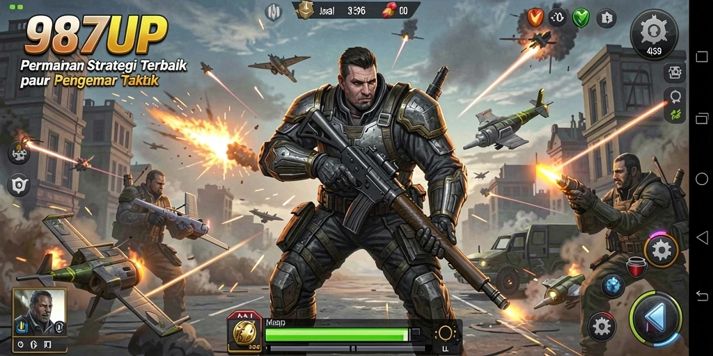 Tampilan gameplay menarik dalam 987UP yang menguji strategi dan taktik.