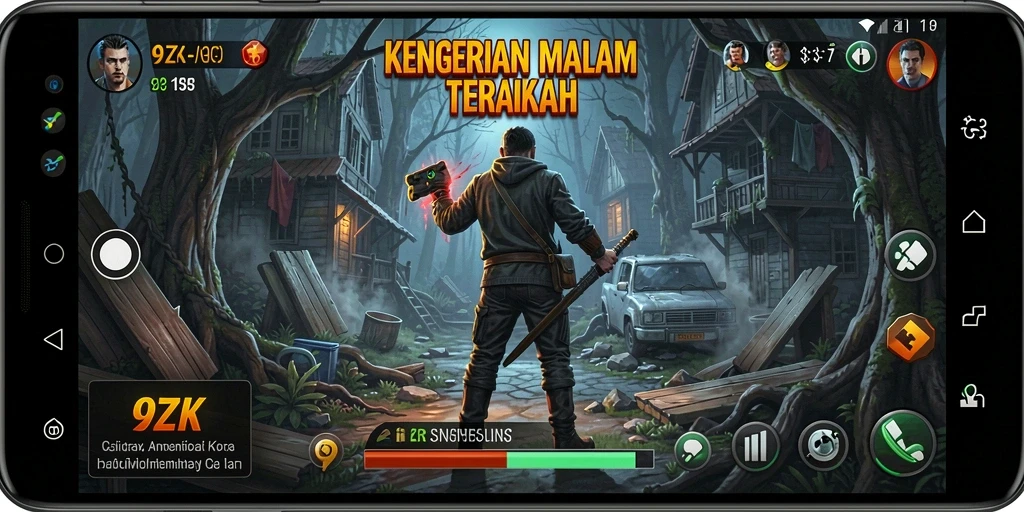 Tangkapan layar <strong>9ZK</strong> yang menampilkan suasana mencekam dalam gameplay.