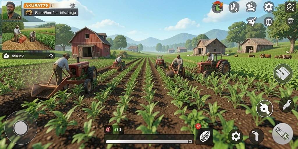 Tampilan gameplay AKURAT79 yang menarik saat bertani di ladang.