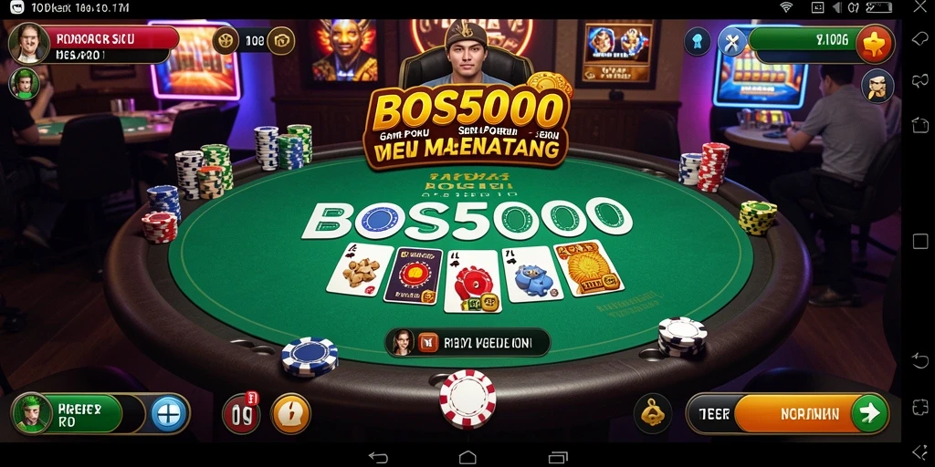 Tampilan gameplay BOS5000 yang seru saat bermain poker.