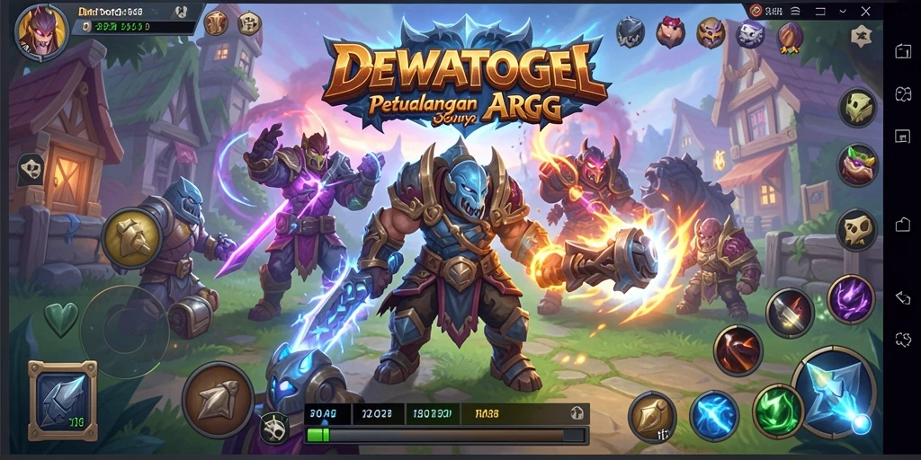 Tampilan utama gameplay DEWATOGEL yang menakjubkan.