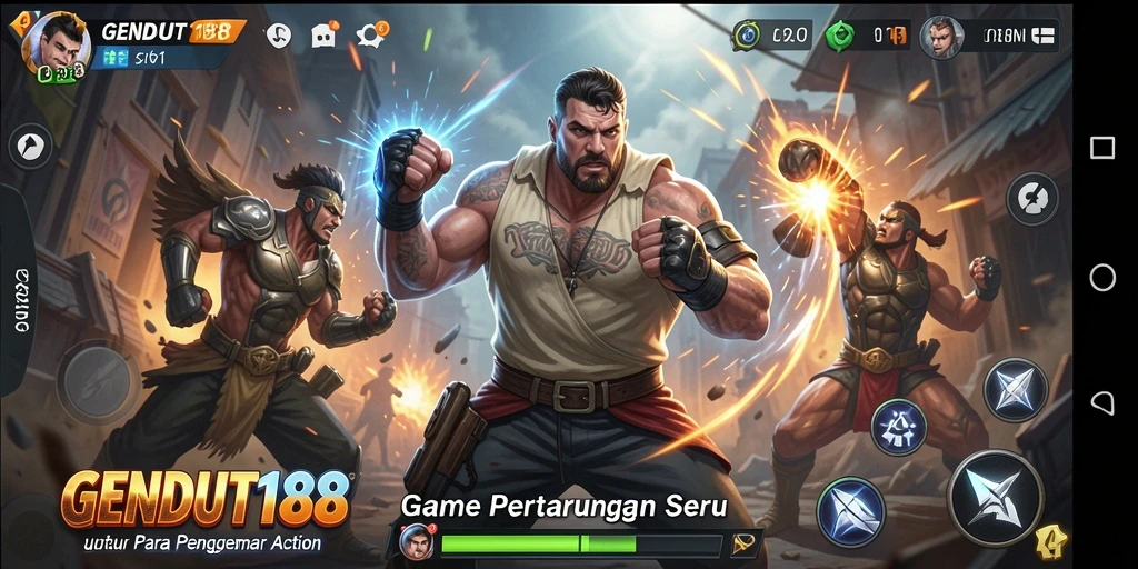 Tampilan seru dari gameplay GENDUT188 dengan aksi pertarungan intens.