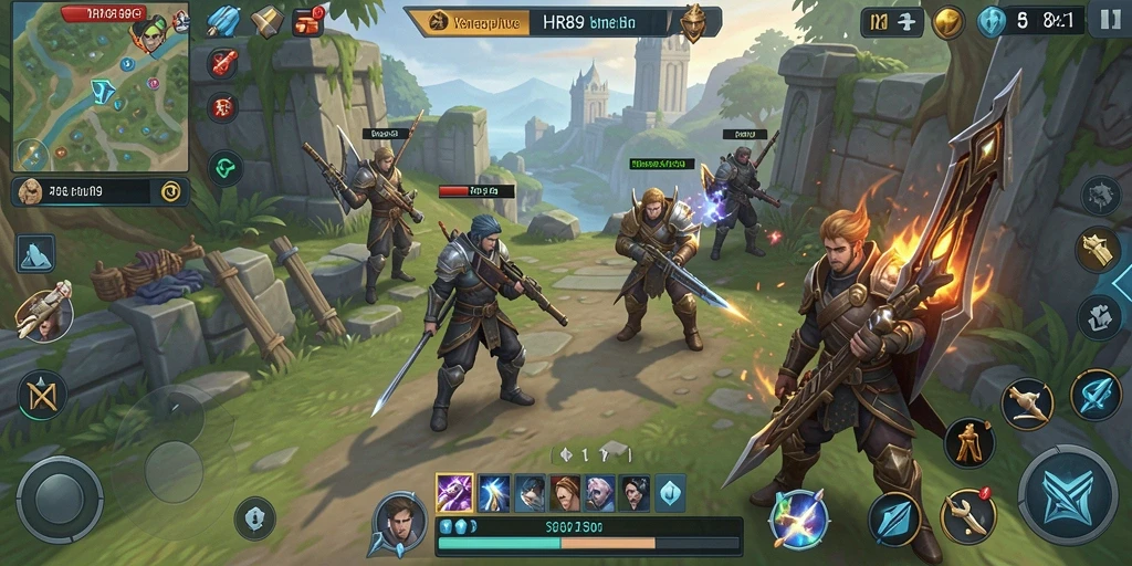 Tampilan dinamis dari gameplay SLG yang menarik.