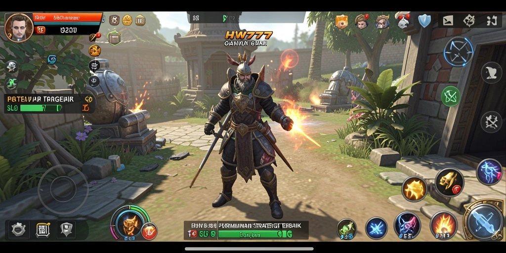 Screenshot HW777 menampilkan aksi pertempuran yang menegangkan dalam strategi SLG.