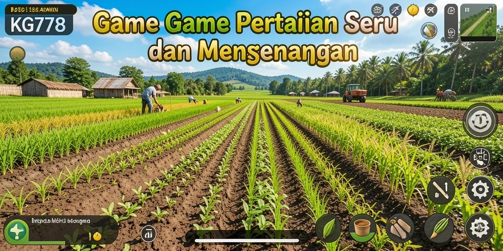 Tampilan menarik dari gameplay KG778 yang menggambarkan suasana bertani.