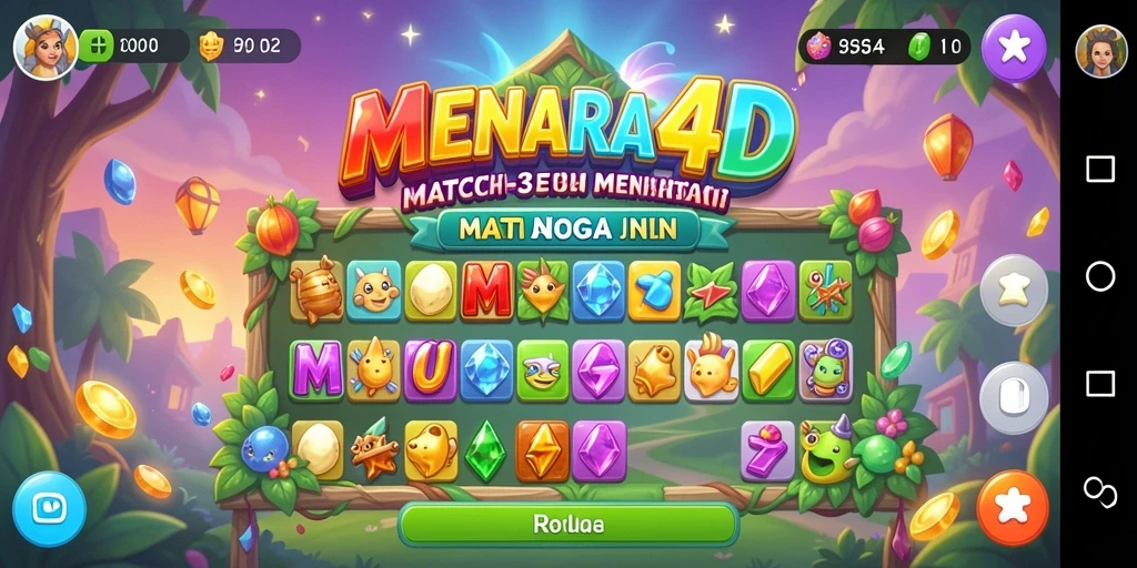 Tampilan gameplay seru menantang di MENARA4D.
