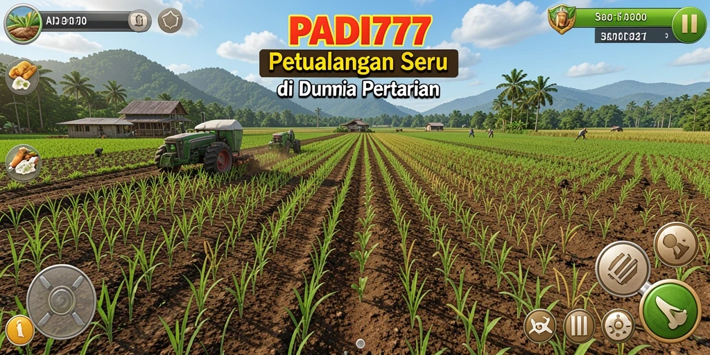 Gameplay seru di PADI777 yang menampilkan aktivitas bertani.