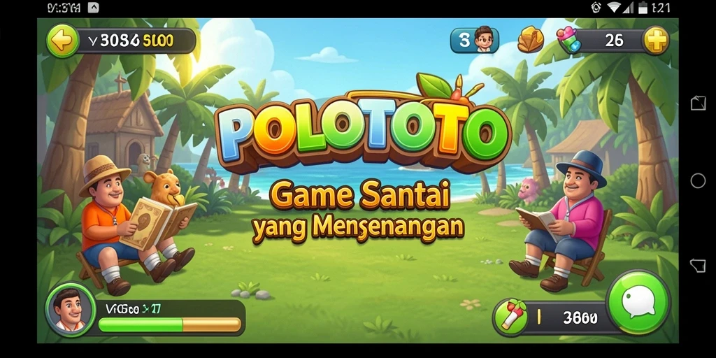 Tangkapan layar utama POLOTOTO menampilkan gameplay seru dan interaktif.