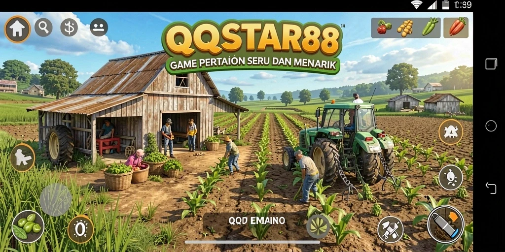 Tampilan menarik gameplay bertani di QQSTAR88.