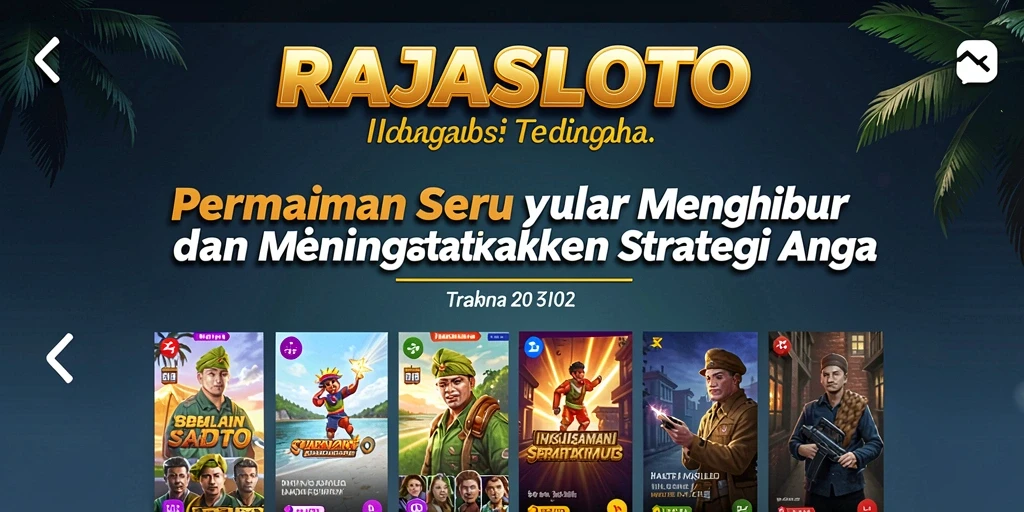 Screenshot utama RAJASLOTO menunjukkan pengalaman gameplay yang seru dan interaktif.