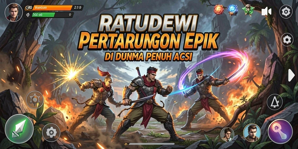 Screenshot gameplay pertarungan seru di RATUDEWI.