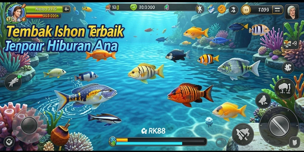 Gameplay seru di RK88 dengan aksi menangkap ikan.