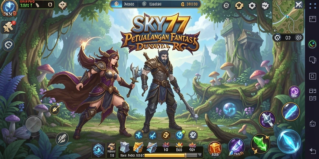 Tampilan menakjubkan dari gameplay RPG di SKY77.