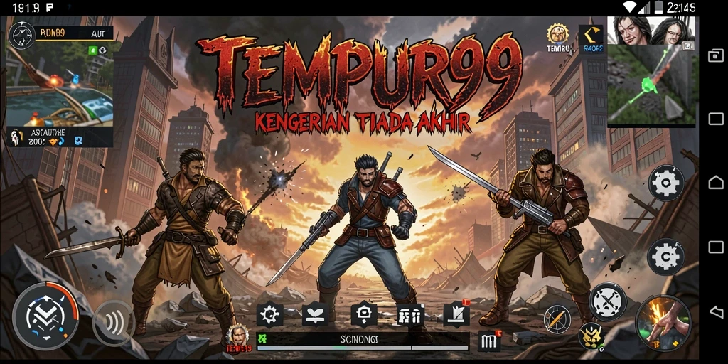 Screenshot menunjukkan kegelapan dan ketegangan dalam gameplay TEMPUR99.