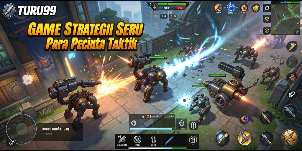 Screenshot gameplay TURU99 menampilkan pertempuran strategi yang mendebarkan.
