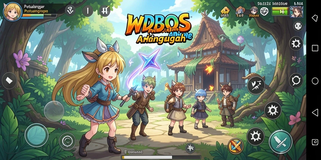 Gameplay WDBOS yang penuh aksi dan karakter anime yang menarik.