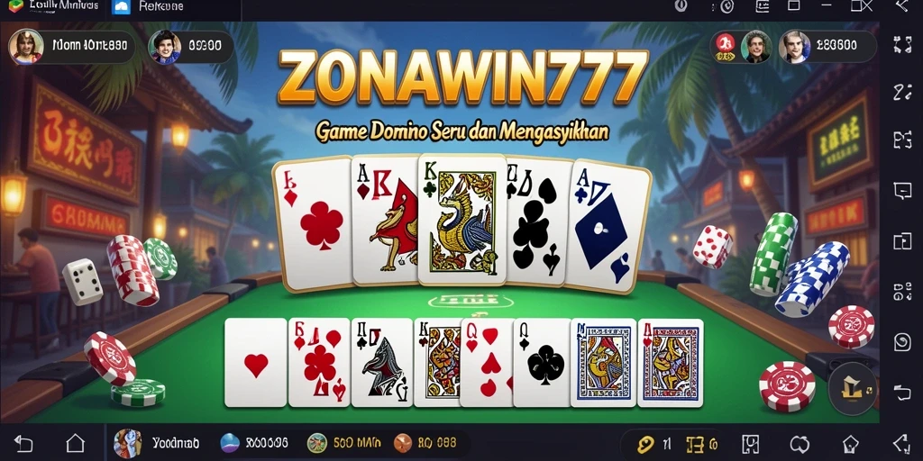 Tangkapan layar ZONAWIN777 menampilkan gameplay domino yang seru.