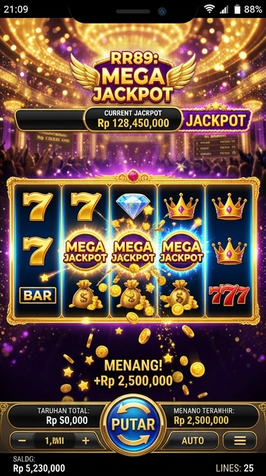 Tampilan utama aplikasi rr89 yang menarik dan sederhana.